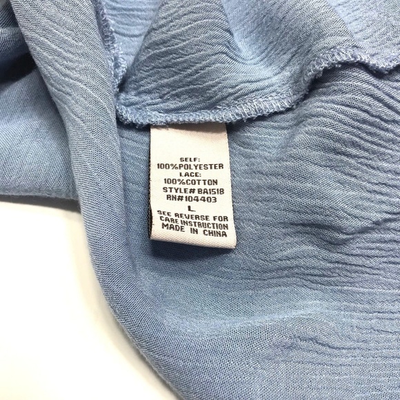 SOLD Altar'd State Blue Bell Sleeve Boho Tunic Top - Picture 4 of 6